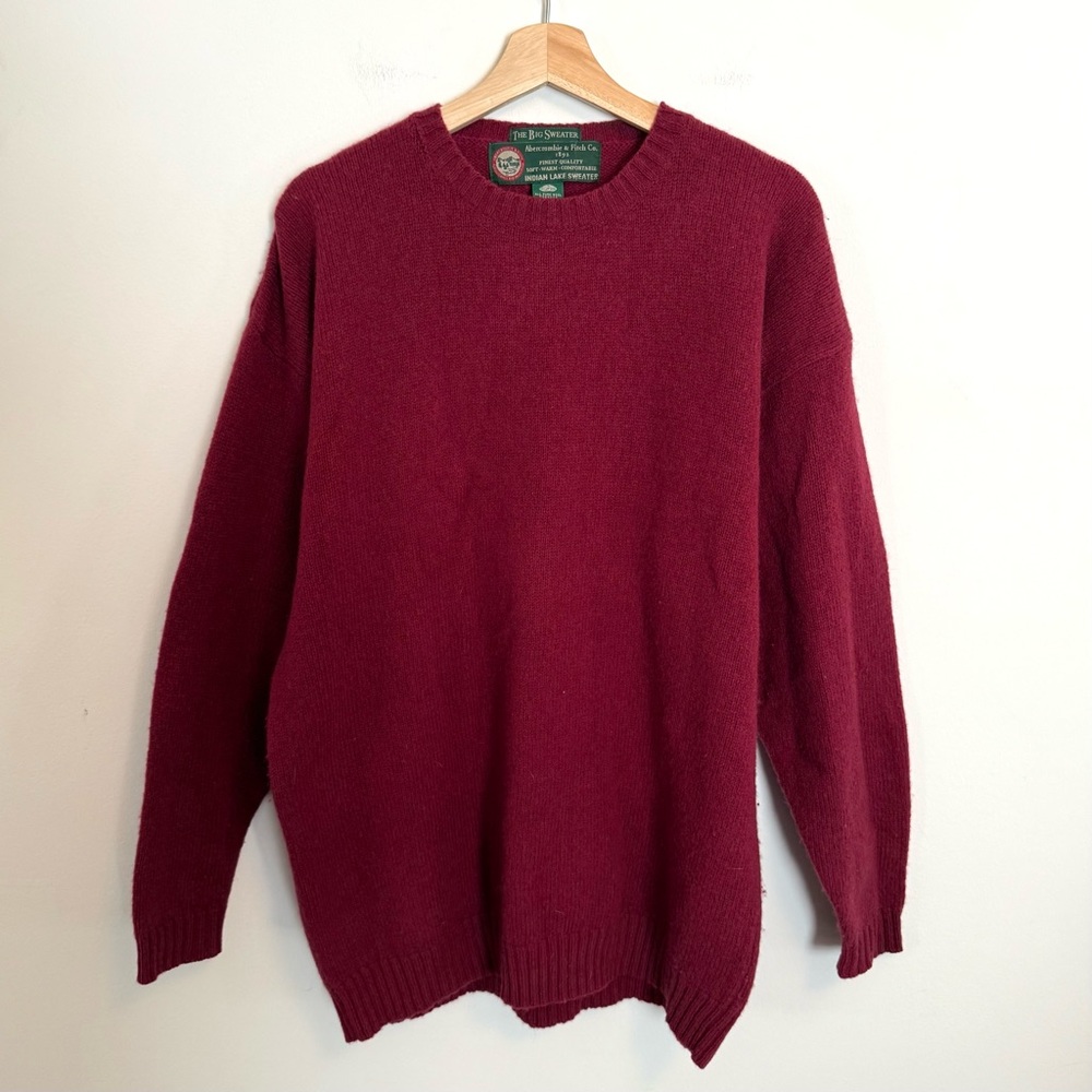 VTG Abercrombie & Fitch Indian Lake The Big Sweater Pullover 100% Wool